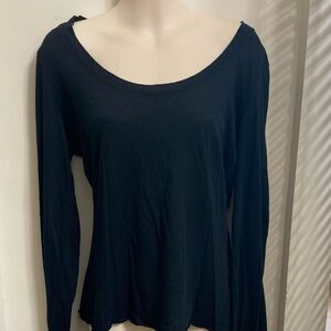 Eighty Six Black Liw Scoop Long-sleeve Top - Size M-L